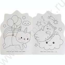 Раскраска-вырубка А4 Кавайная единорожка NEW | Фото 2