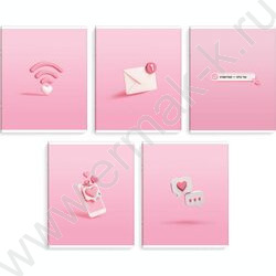 Тетрадь  48л клетка "Месседж" /выб.Уф-лак/ ассорти NEW | Фото 1