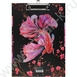 Клипборд А4 мат.ламин. с зажимом Рыбки NEW | Фото 1