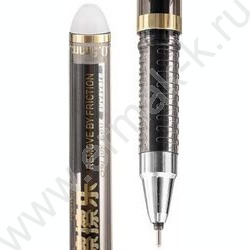 Ручка гелевая со стираемыми чернилами черная 0,38мм Classic/тонированный чёрный корпус, с рисунк NEW | Фото 3