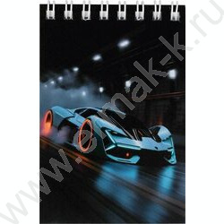 Блокнот  40л А7 спираль "Спорткар" /УФ-лак сплошной/ NEW | Фото 1
