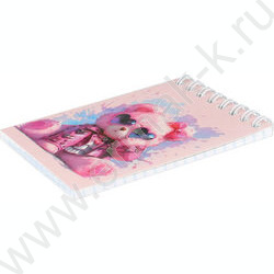 Блокнот  40л А7 спираль "Розовый мишка" /УФ-лак сплошной/ NEW | Фото 2