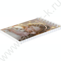 Блокнот  40л А7 спираль "Девчонка в наушниках и котенком" /УФ-лак сплошной/ NEW | Фото 2