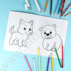 Раскраска 215*280 Моя первая раскраска.Дикие животные NEW | Фото 5