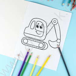 Раскраска 215*280 Моя первая раскраска.Весёлый транспорт NEW | Фото 3