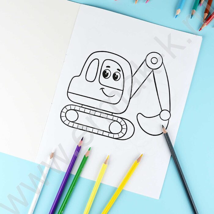 Раскраска 215*280 Моя первая раскраска.Весёлый транспорт NEW | Фото 3