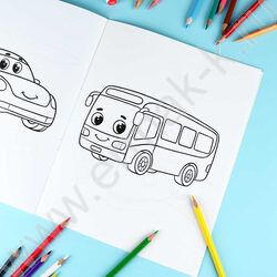 Раскраска 215*280 Моя первая раскраска.Весёлый транспорт NEW | Фото 6