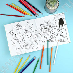 Раскраска 215*215 Раскраска с котиками.Кусы! NEW | Фото 4