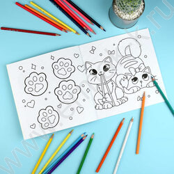 Раскраска 215*215 Раскраска с котиками.Кусы! NEW | Фото 5