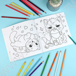 Раскраска 215*215 Раскраска с котиками.Кусы! NEW | Фото 7