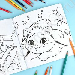 Раскраска 215*215 Раскраска с котиками.Кусы! NEW | Фото 8