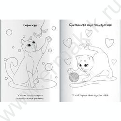 Раскраска 165*235 Породы.Коты с наклейками NEW | Фото 2