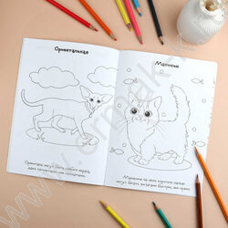 Раскраска 165*235 Породы.Коты с наклейками NEW | Фото 9