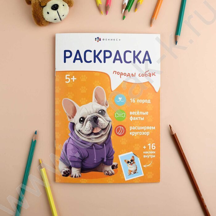 Раскраска 165*235 Породы.Собаки с наклейками | Фото 4