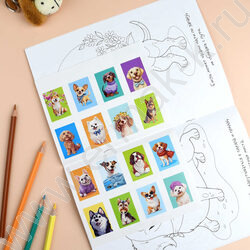 Раскраска 165*235 Породы.Собаки с наклейками NEW | Фото 9