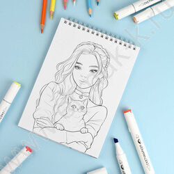 Раскраска 150*210 Скетч-раскраска.Классные девчонки NEW | Фото 4