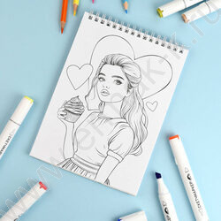 Раскраска 150*210 Скетч-раскраска.Классные девчонки NEW | Фото 5