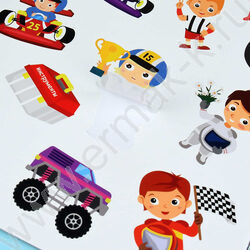 Книжка с наклейками Крутые гонки NEW | Фото 7