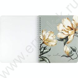 Тетрадь  80л клетка/спираль/пластик.обл. "Магнолия" NEW | Фото 3