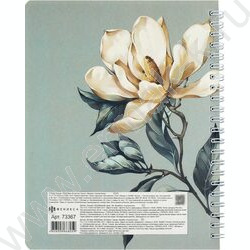 Тетрадь  80л клетка/спираль/пластик.обл. "Магнолия" NEW | Фото 7