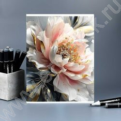 Тетрадь  80л А4 клетка/перевертыш "Пионы с золотом" NEW | Фото 8