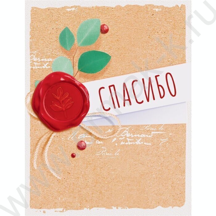 Бирка 61*79мм "Спасибо" NEW | Фото 1