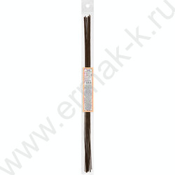 Проволока флористическая коричневая D1,2мм*40см 12шт, в бумажной оплётке NEW | Фото 3