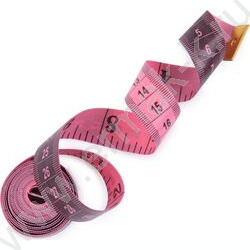 Сантиметр 200см*2 см розовый/черный блистер NEW | Фото 1