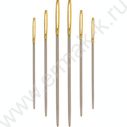 Иглы для шитья ручные"гобеленовые"острие закругл. 6шт блистер NEW | Фото 1