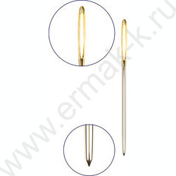 Иглы для шитья ручные"гобеленовые"острие закругл. 2шт в конверте с прозрачным дисплеем NEW | Фото 2