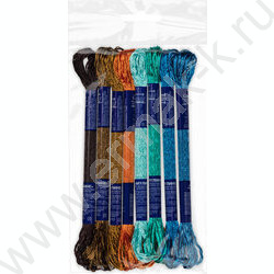 Нитки для вышивания мулине "Марокканская мозаика" 100%вискоза 8цв*8м NEW | Фото 3