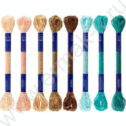 Нитки для вышивания мулине "Винтажные оттенки" 100%вискоза 8цв*8м NEW | Фото 1