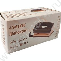 Дырокол  12л пластик Esthetics /линейка /цвет бургунди, с метал. базой цвета розового золота | Фото 2