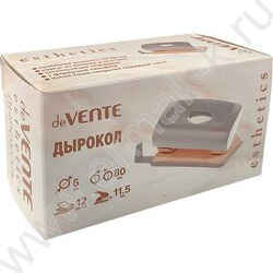 Дырокол  12л пластик Esthetics /линейка /лавандово-пепельный, с метал. базой цвета розового золо | Фото 2