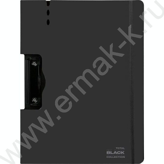 Клипборд А4 "TOTAL BLACK" горизонт. /толщина 2 мм /фактура "песок" пенный уплотнитель, черный | Фото 1