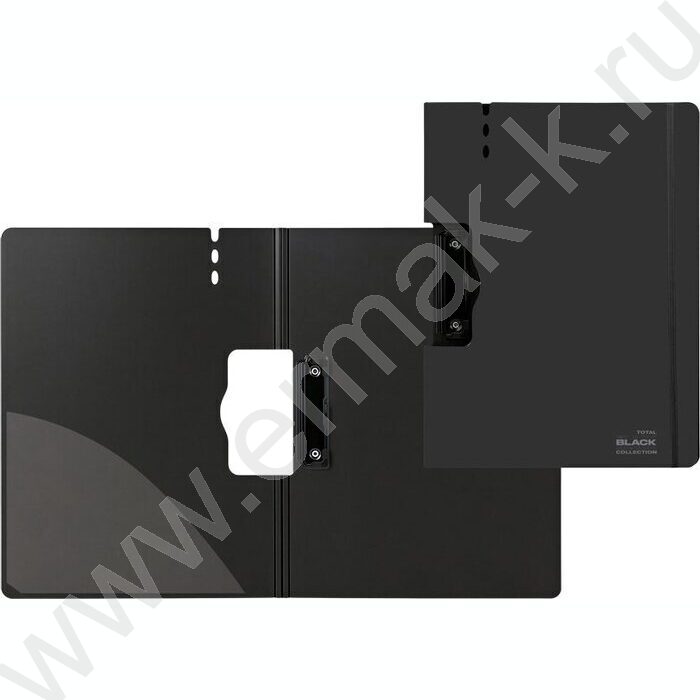 Клипборд А4 "TOTAL BLACK" горизонт. /толщина 2 мм /фактура "песок" пенный уплотнитель, черный | Фото 2