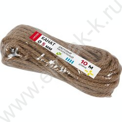 Шпагат джутовый /длина  10м, диам. 5мм,  лин.пл. 12000текс NEW | Фото 1