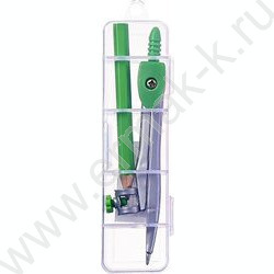 Готовальня  2предм /циркуль металлический 120 мм, карандаш чернографитный 89 мм NEW | Фото 2