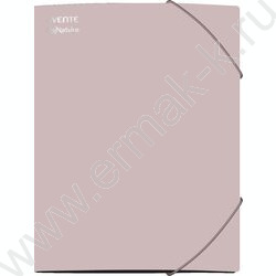 Папка на резинках "sigNATURE" толщина 2мм, 2 угловые резинки, 3 клапана /пудрово розовая | Фото 1