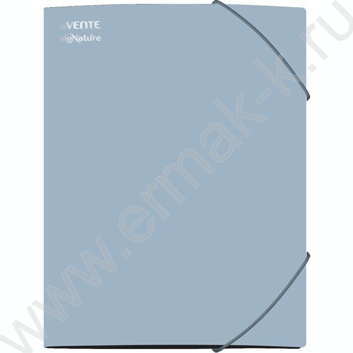 Папка на резинках "sigNATURE" толщина 2мм, 2 угловые резинки, 3 клапана /сумеречно-синяя | Фото 1