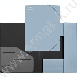 Папка на резинках "sigNATURE" толщина 2мм, 2 угловые резинки, 3 клапана /сумеречно-синяя | Фото 2