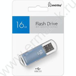 Съемный носитель информации 16GB USB Flash Drive <USB 2.0> синий (металл. корпус) "V-Cut" | Фото 4