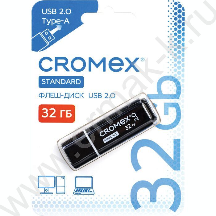 Съемный носитель информации 32GB USB Flash Drive <USB 2.0> черный "Standard" | Фото 3