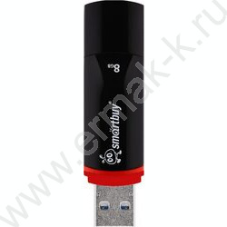 Съемный носитель информации  8GB USB Flash Drive <USB 2.0> черный "Crown" NEW | Фото 2