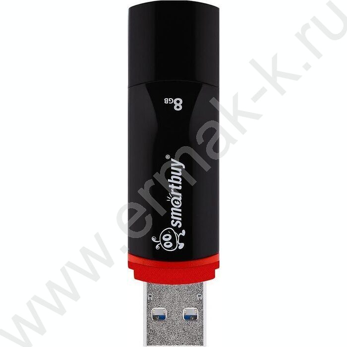 Съемный носитель информации  8GB USB Flash Drive <USB 2.0> черный "Crown" NEW | Фото 2