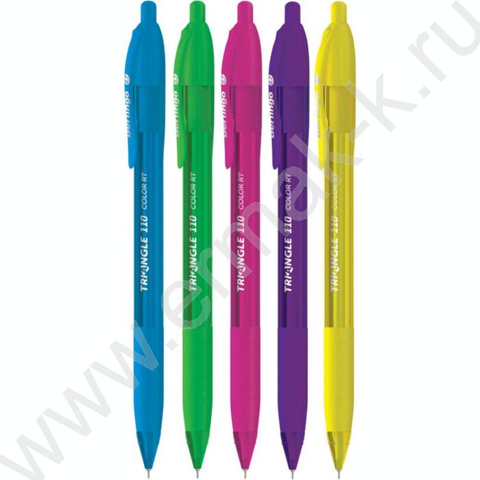 Ручка шар авт синяя 0,7мм "Triangle 110 RT Color", трехгранная  /ассорти NEW | Фото 1