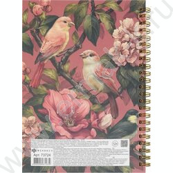 Книга д/записи кулинарных рецептов  60л А5 спираль "Птички" NEW | Фото 5