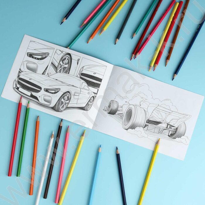 Раскраска 210*145 Крутые гонки.Спортивные машины NEW | Фото 5