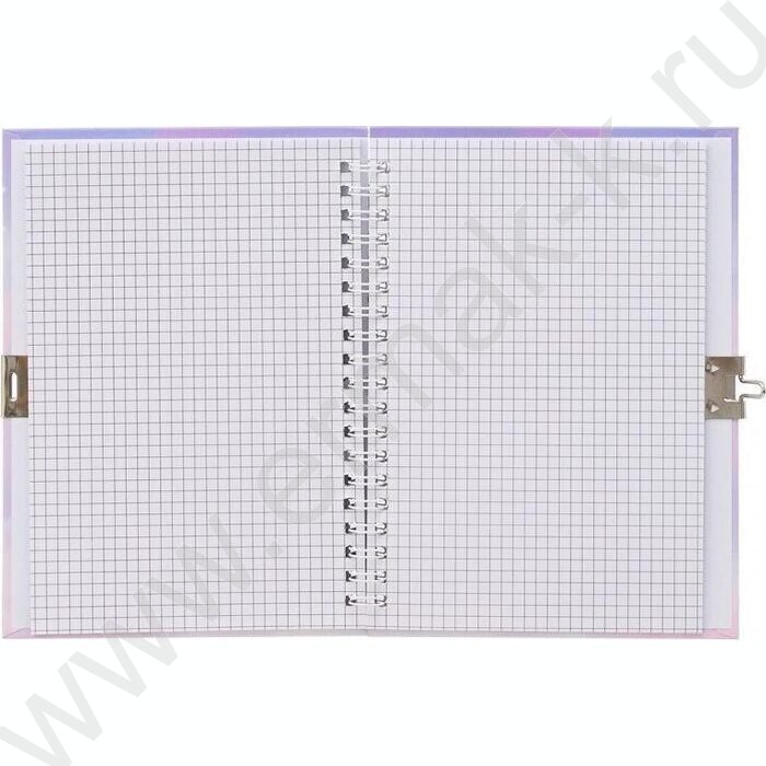 Блокнот  48л 18*13см "Девочка LOVELY" спираль,цветная тв.обл. /ассорти/,блок-клетка.+замочек NEW | Фото 2