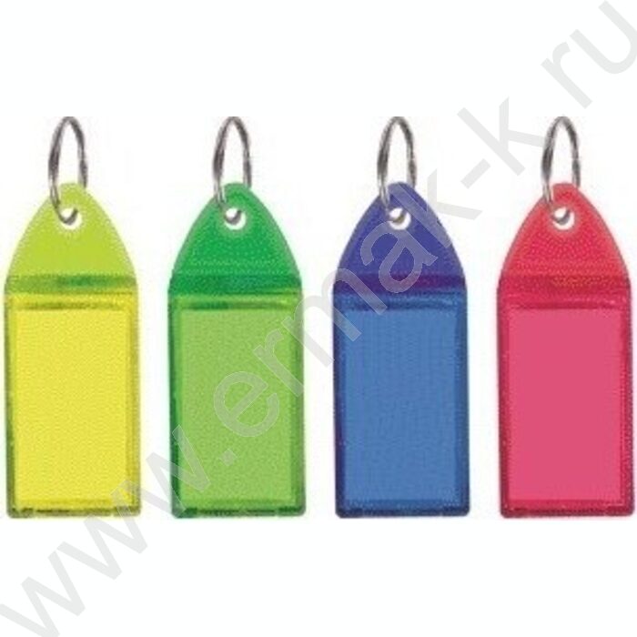 Брелок д/ключей /полупрозрачный пластик, 60x22мм, размер инфо-окна 36x21мм /ассорти | Фото 1